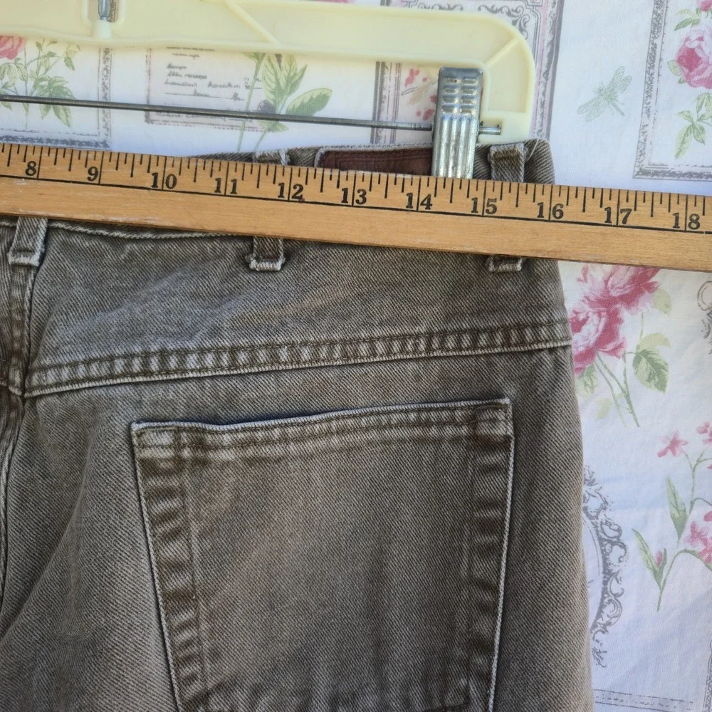 L.L.Bean Jeans Mens 34x32 Brown Double L Relaxed Fit Flannel Lined Denim Pants